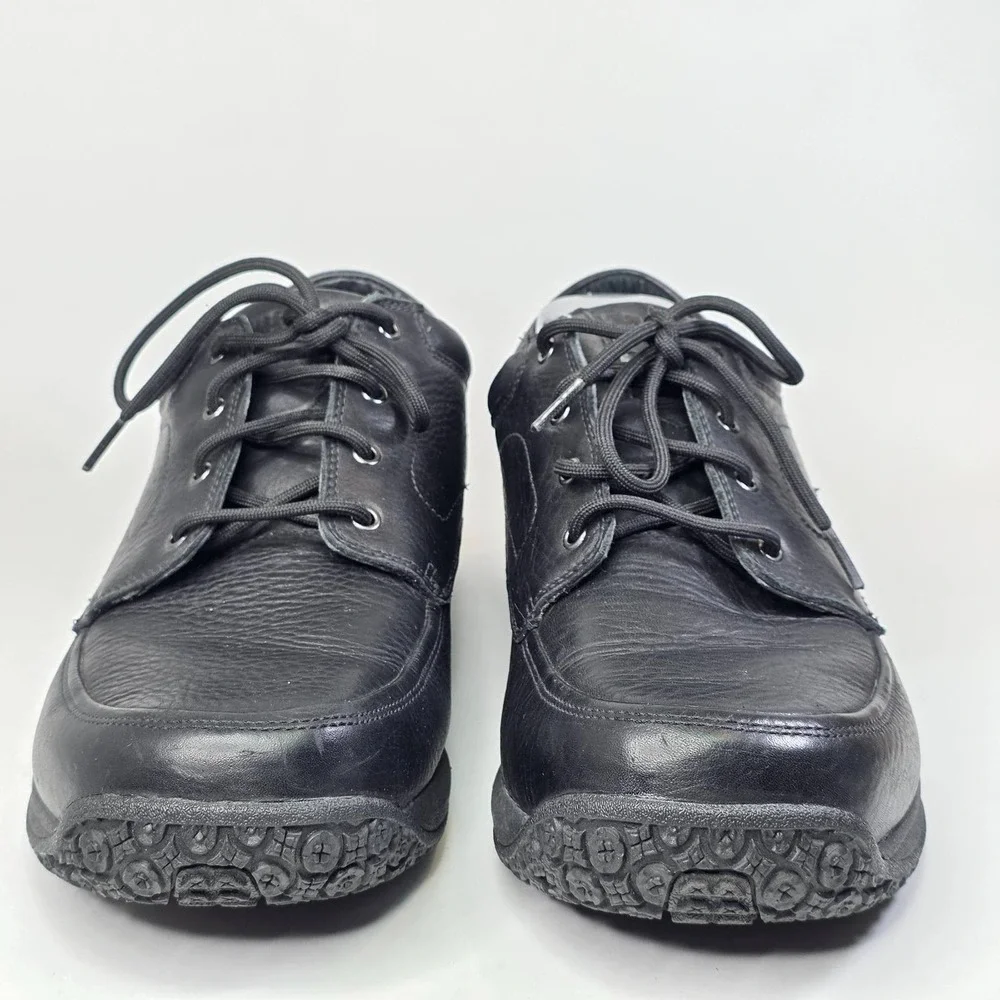 Dunham Waterproof Walking Shoes Men's Size 14 2E Black Leather Slip Resistant